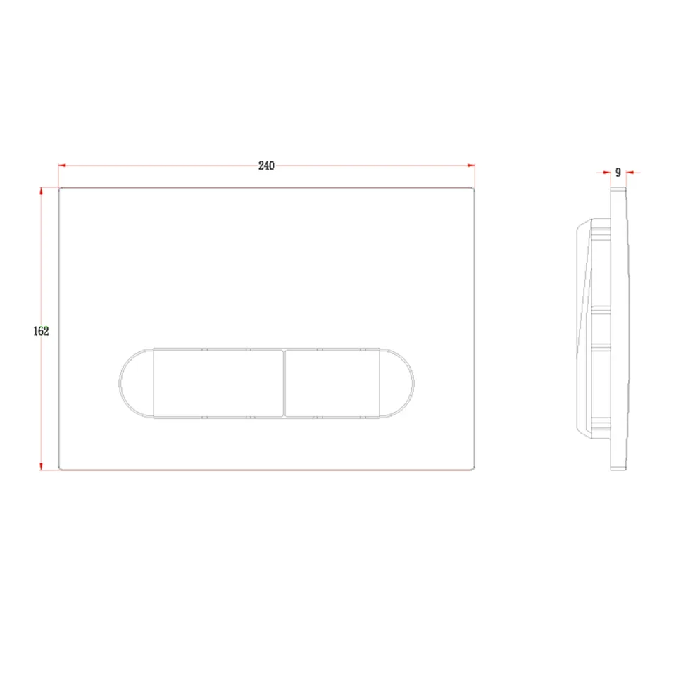 Кнопка смыва Veconi FLUSH V3, FLV3-G, 240х162х9, пластик, золото брашинг