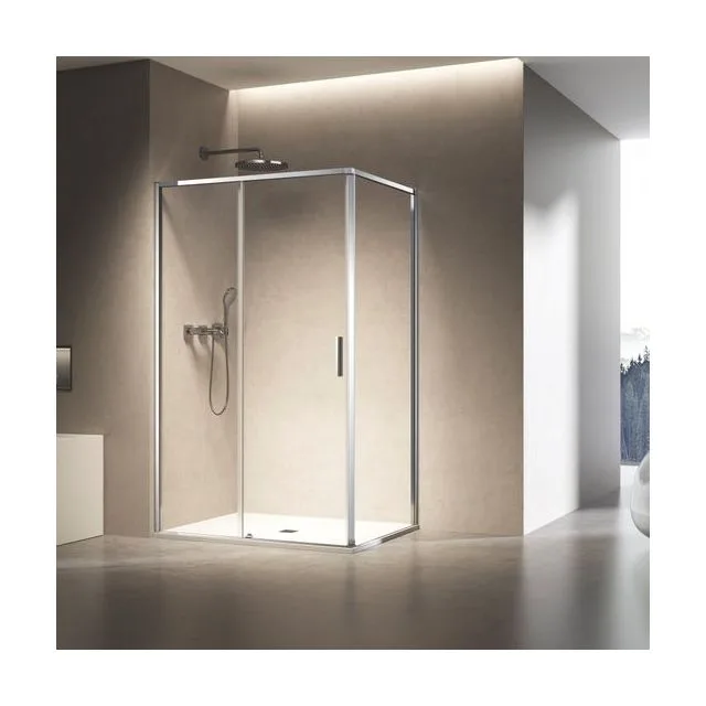 Душевой уголок Vincea Слим 8мм (Slim 8mm) VSR-6SL9013CL 130х90 стекло прозрачное 8 мм профиль хром без поддона