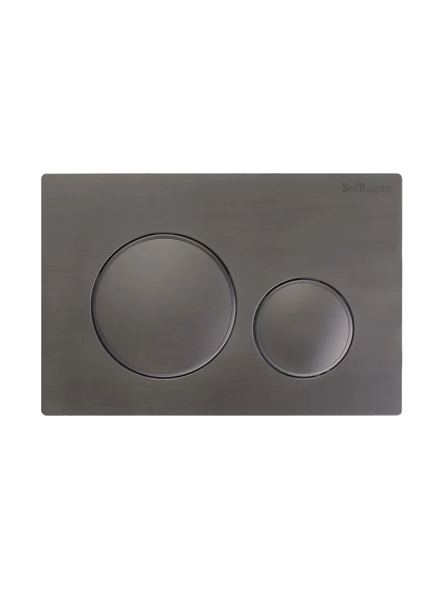 Кнопка смыва BelBagno BB-17C-GM, оружейная сталь