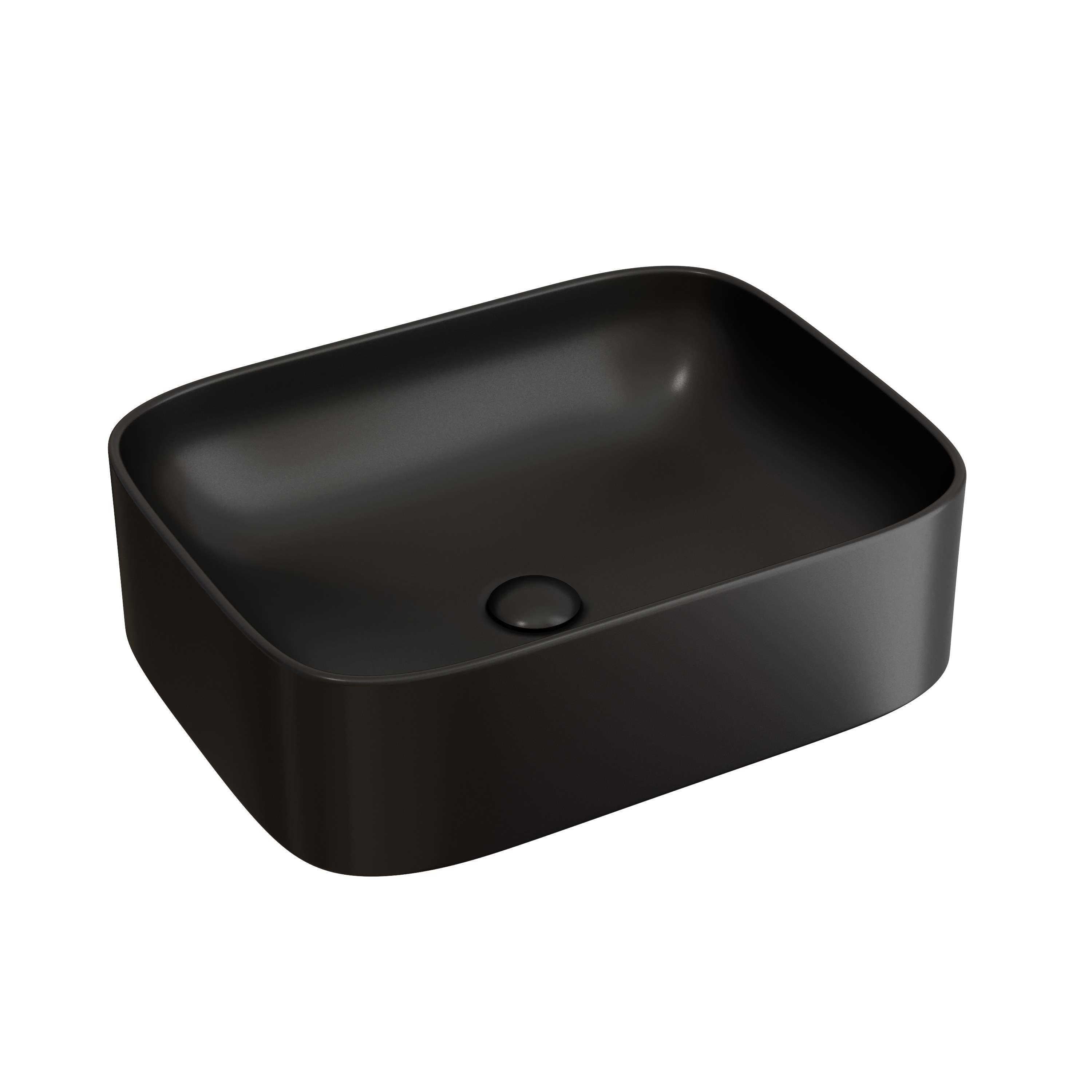 Раковина из сантехнического фарфора Ceramica Nova Элемент (Element) 51 см CN6052MB накладная цвет черный матовый