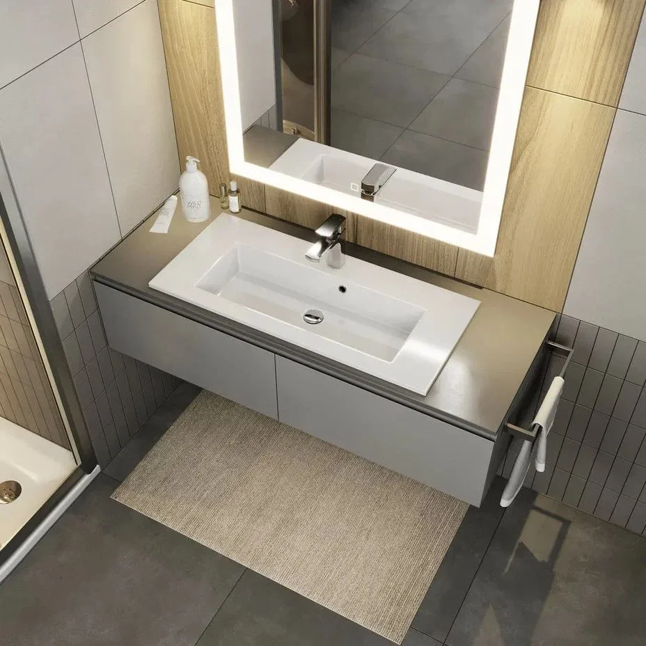 Встраиваемая раковина Uperwood Aurora 81*36 белая глянцевая