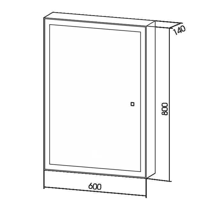 Зеркало-шкаф Silver Mirrors Киото flip 60 сенсорный выключатель с Led-подсветкой L/R
