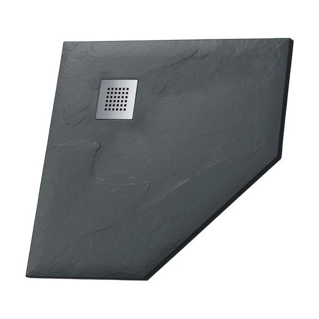 Душевой поддон Grossman Strong GR-S29090D (90х90х2,5) из искусственного камня,трапеция,графит