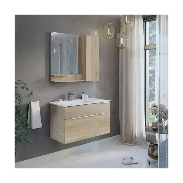 Комплект мебели Comforty Варна 90 дуб сонома (раковина Comforty 9090EL)
