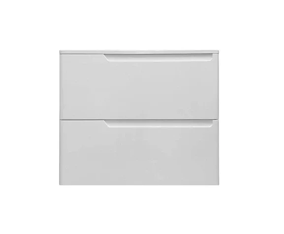 Тумба с раковиной Эстет Kare Luxe 70 подвесная 2 ящика белая ФР-00007073