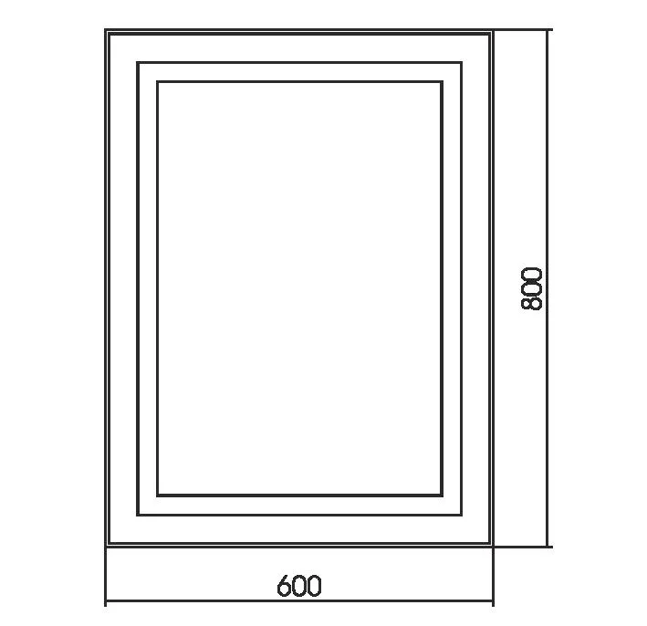 Зеркало Silver Mirrors Саурон 60*80 с Led-подсветкой сенсорный выключатель