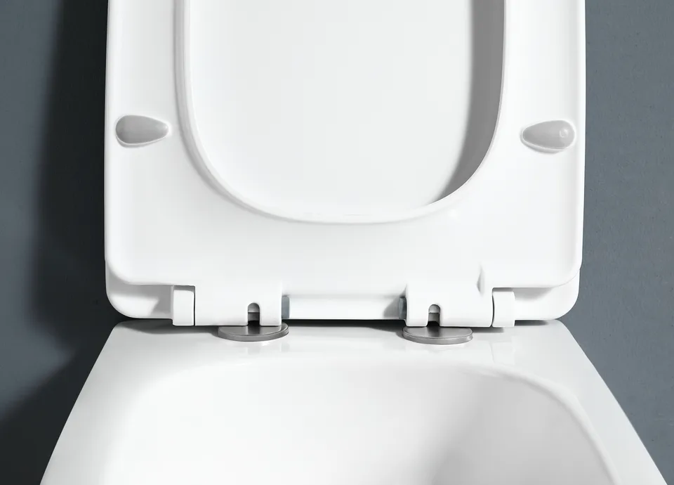 Унитаз подвесной Grossman Thin Rim GR-5605SQ (520х374х355) тонкий ободок,белый с тонкой крышкой,микролифт,смыв торнадо,1 место