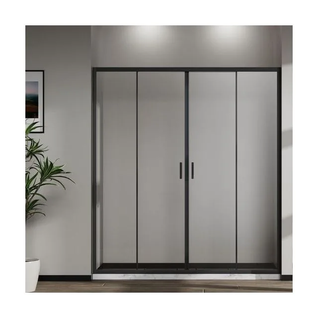 Душевая дверь Vincea Сити (City) VDS-5CT2170CLB 170x195 стекло прозрачное 5 мм профиль черный