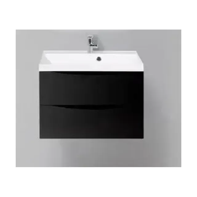 Тумба с раковиной BelBagno Марино (Marino) 70 черный глянец