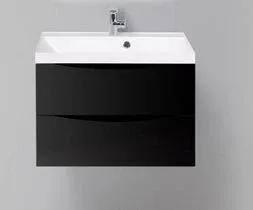 Тумба с раковиной BelBagno Марино (Marino) 70 черный глянец