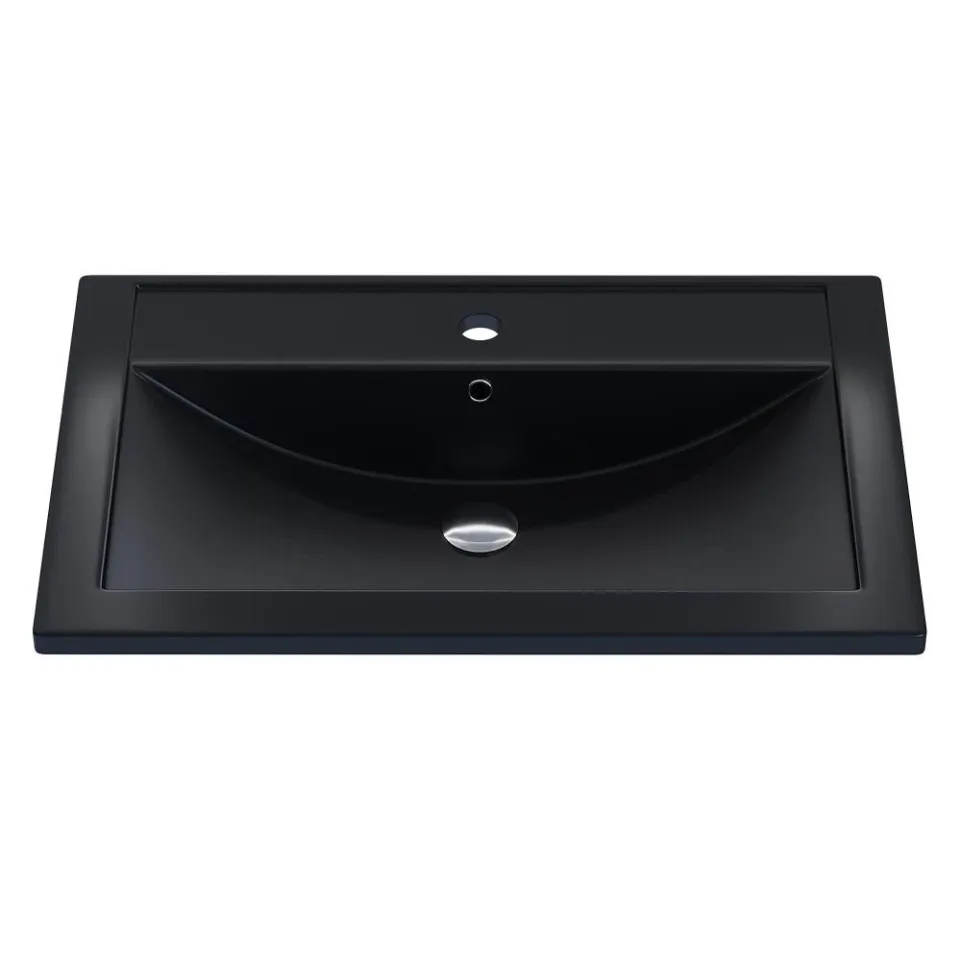 Встраиваемая раковина Uperwood Foster Quartz 70*45,5 черная матовая, уголь