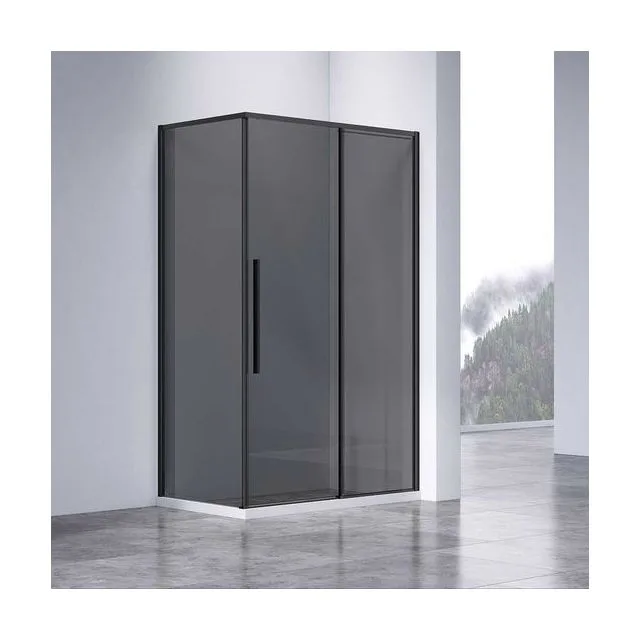 Душевой уголок Vincea Слим-Н (Slim-N) VSR-4SN8012CGB 120х80 стекло тонированное 6 мм профиль черный без поддона