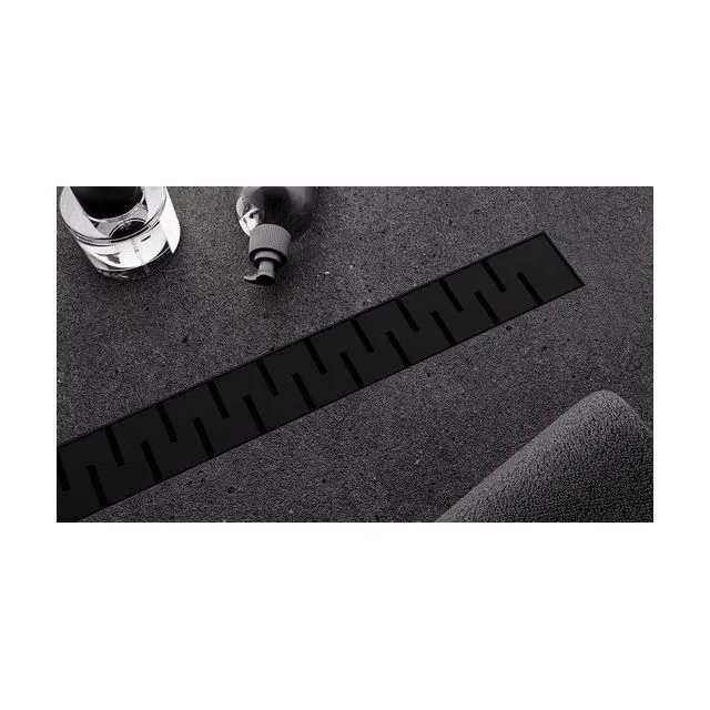 Душевой лоток Veconi Stesso Line Black 400
