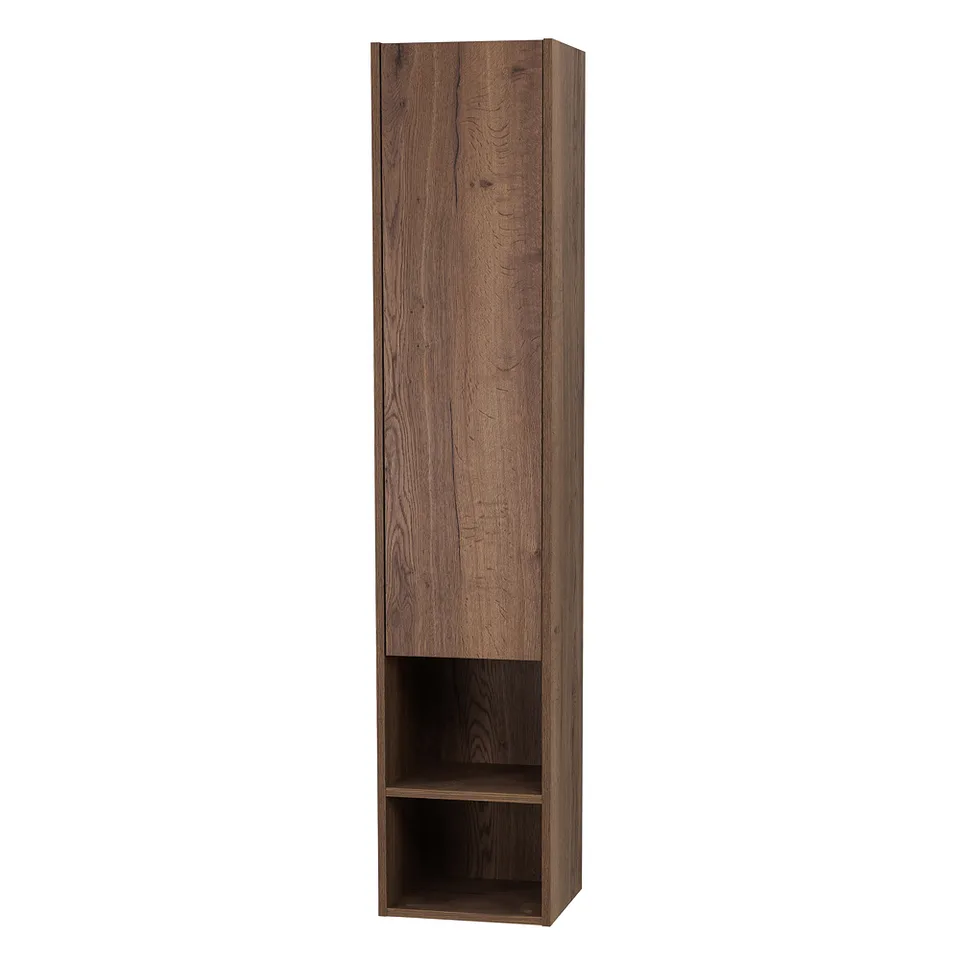 Шкаф подвесной BelBagno с распашной дверцей и открытой полкой KRAFT-1600-1A-SC-RT-R Rovere Tabacco, правый