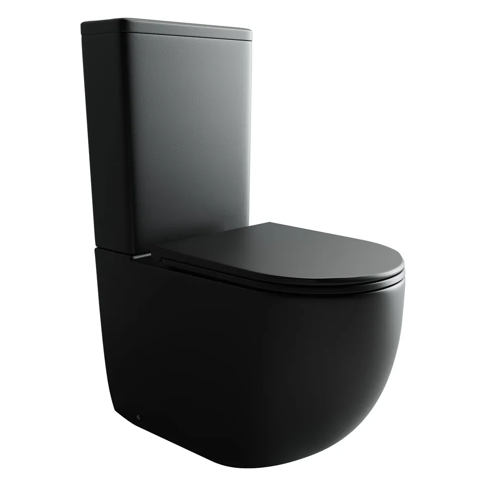 Унитаз напольный с бачком Ceramica Nova Метрополь (Metropol) CN4001MB черный матовый с сиденьем микролифт смыв воронка-водоворот