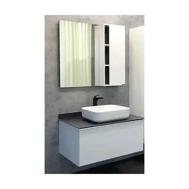 Комплект мебели Comforty Милан 90 белый с графитовой столешницей (раковина Comforty T-Y9378)