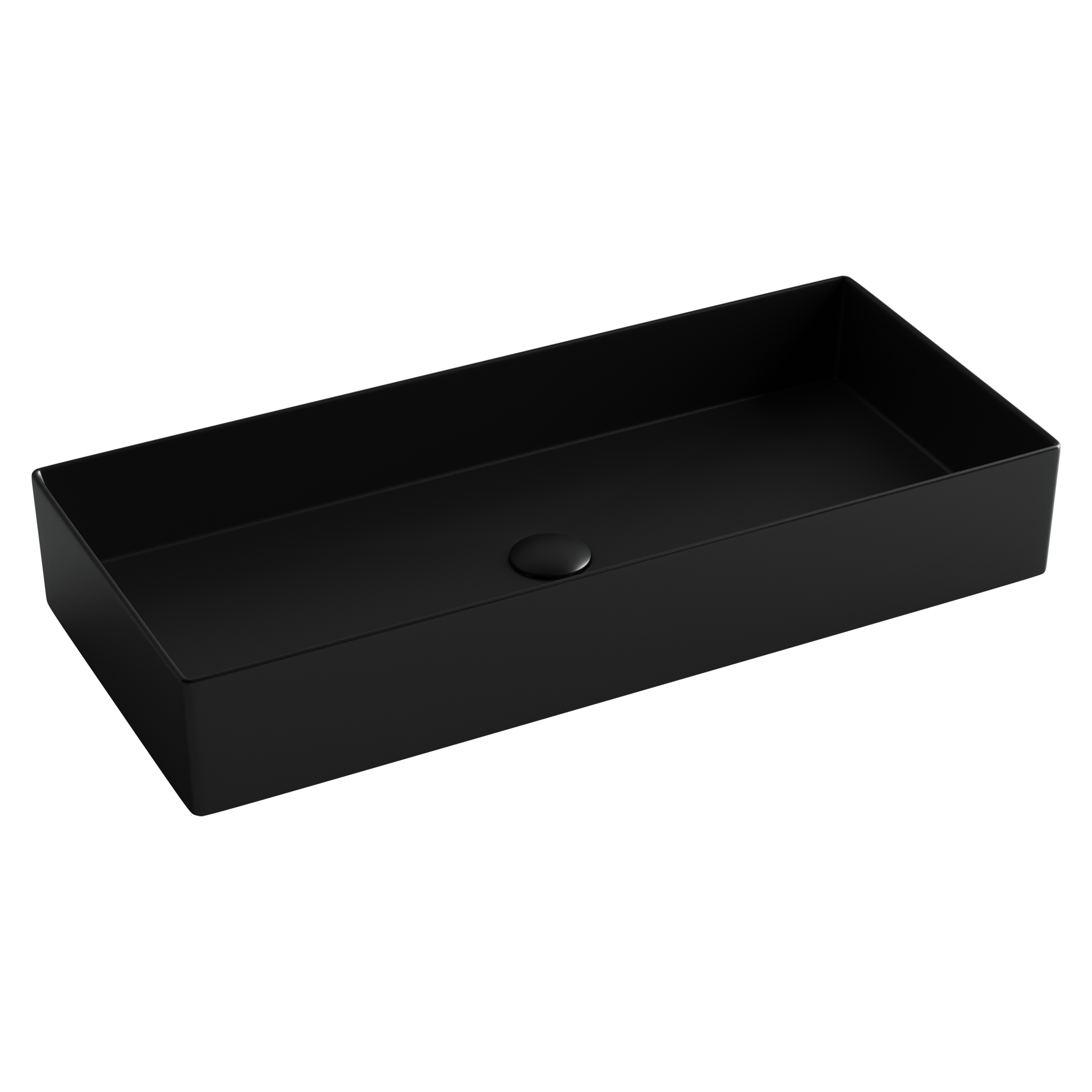 Раковина из сантехнического фарфора Ceramica Nova Элемент (Element) 80 см CN6072MB накладная цвет черный матовый