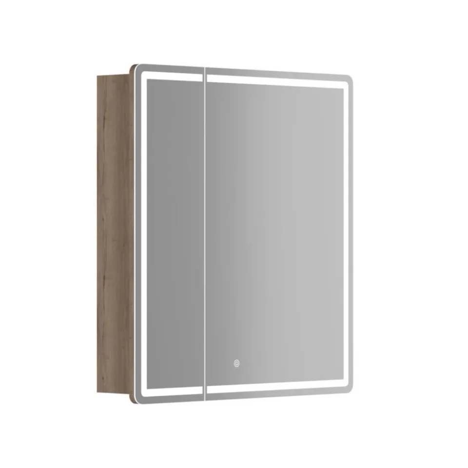Зеркало-шкаф Sancos Mirror 69*74 с Led подсветкой дуб галифакс натуральный