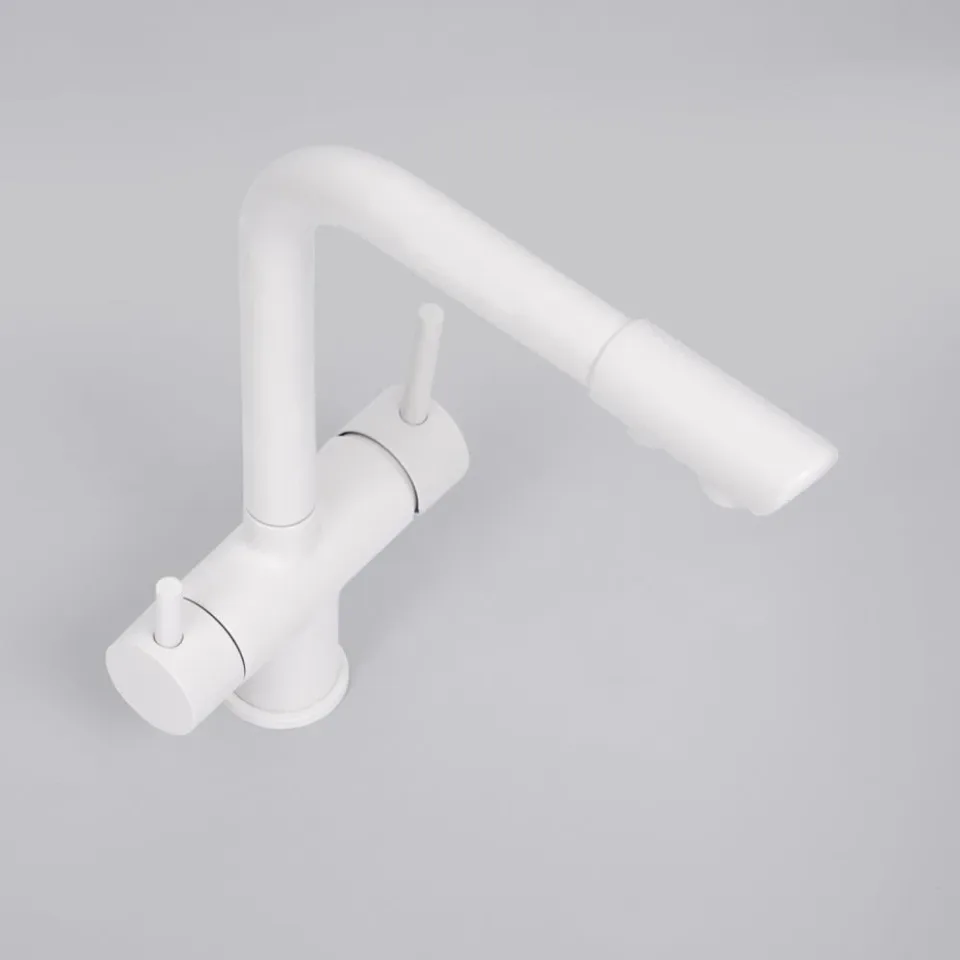 Смеситель WasserKRAFT A8357 для кухни под фильтр, белый Soft-touch