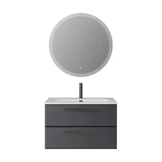Комплект мебели Cezares Эко-Кер (Eco-Cer) 80 графит (раковина CZR-8073-80)