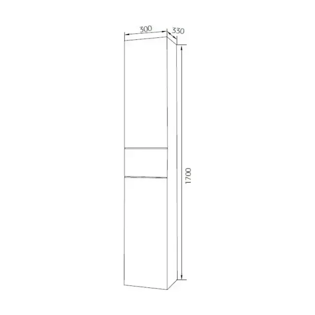 Пенал MarkaOne Lacio 30П 2д. 1в.я. Pure White L