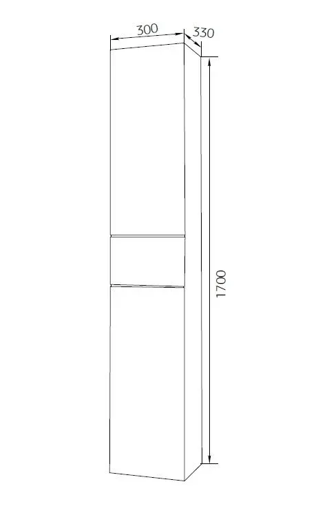 Пенал MarkaOne Lacio 30П 2д. 1в.я. Pure White L