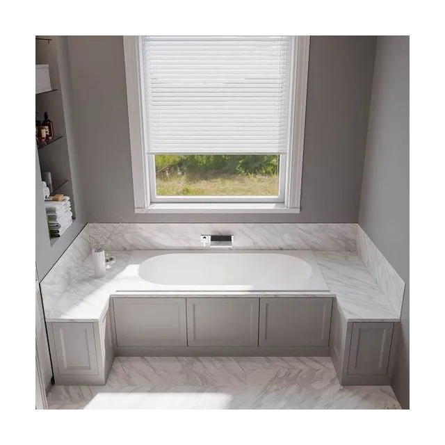Ванна из искусственного камня Veconi STAMPO Slim 170×70 см, белая глянцевая