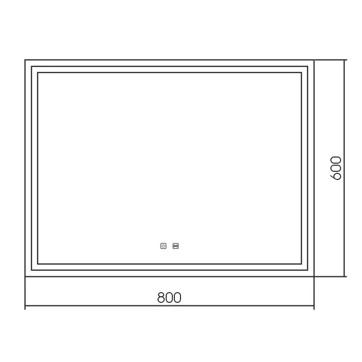 Зеркало Silver Mirrors Ливия-Р 80*60 с Led-подсветкой датчик присутствия