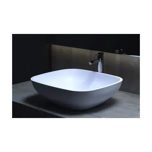 Накладная раковина Salini Gloria 08 S-Stone 49,5*44,5 белая матовая