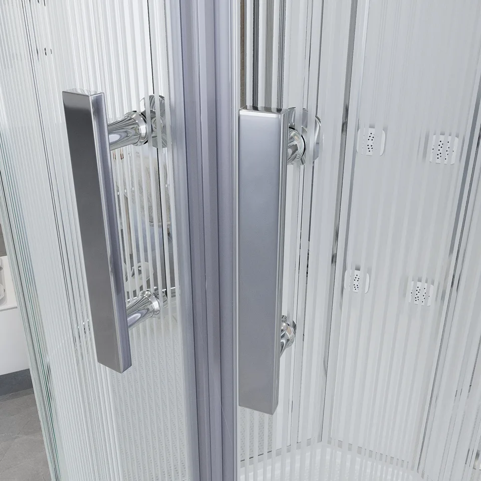 Душевая кабина Niagara Ultra NG-701-01 (90х90х220) низкий поддон(16см),стекло прозрачное с рисунком,4 места