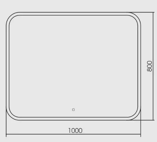 Зеркало Silver Mirrors Стив-ТХ 100*80 с Led-подсветкой сенсорный выключатель