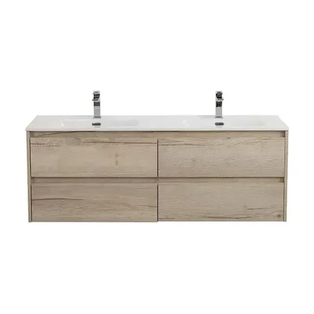 Тумба с раковиной BelBagno Крафт (Kraft) 120 с четырьмя ящиками белый дуб Галифакс