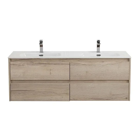 Тумба с раковиной BelBagno Крафт (Kraft) 120 с четырьмя ящиками белый дуб Галифакс