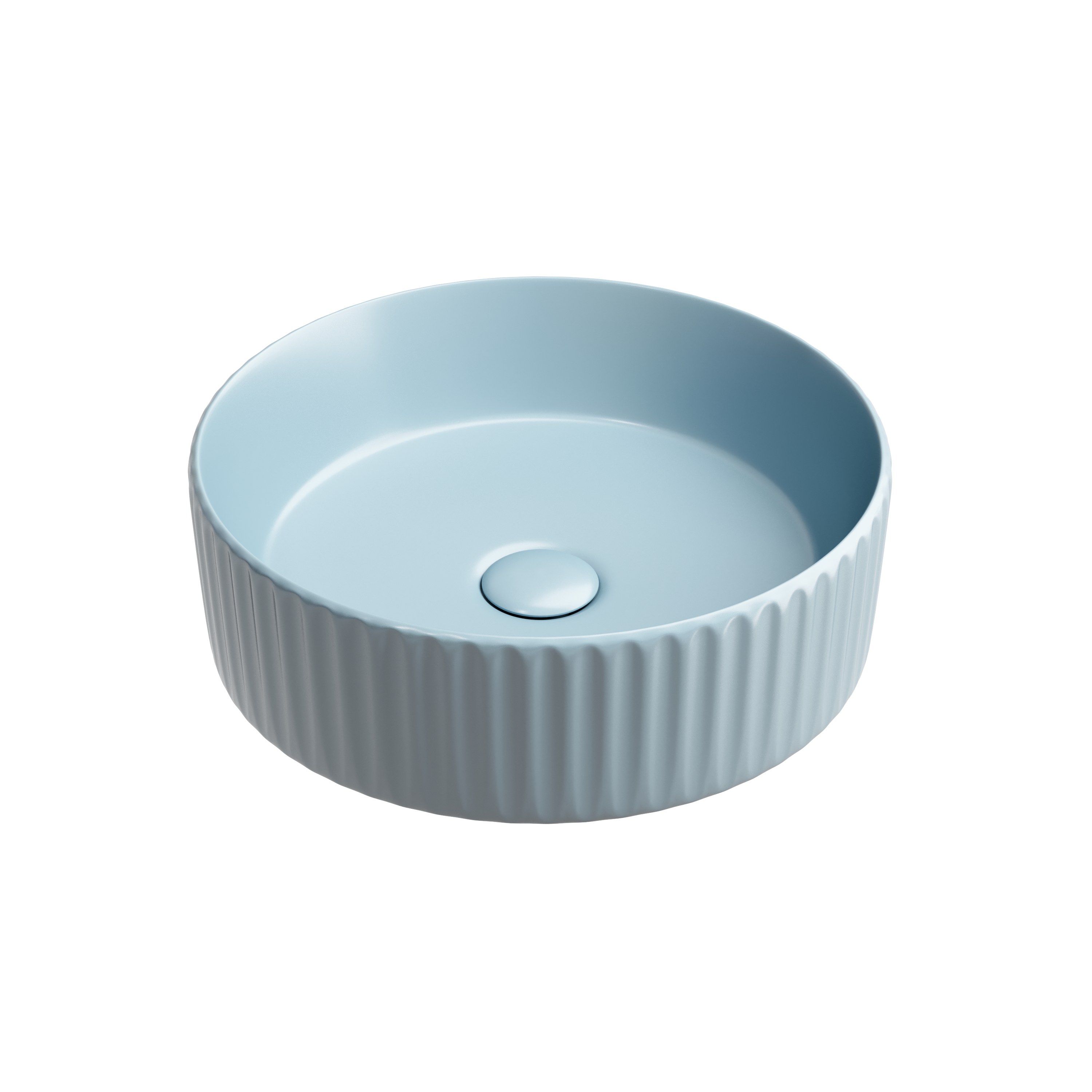 Раковина из сантехнического фарфора Ceramica Nova Элемент (Element) 36 см CN6057ML накладная цвет голубой матовый