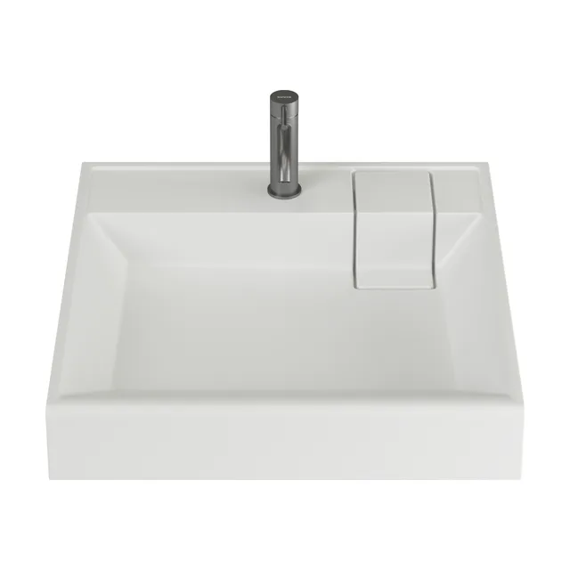 Раковина из искусственного мрамора Ceramica Nova Квадрат (Quattro) 60 см CN0101 накладная цвет белый
