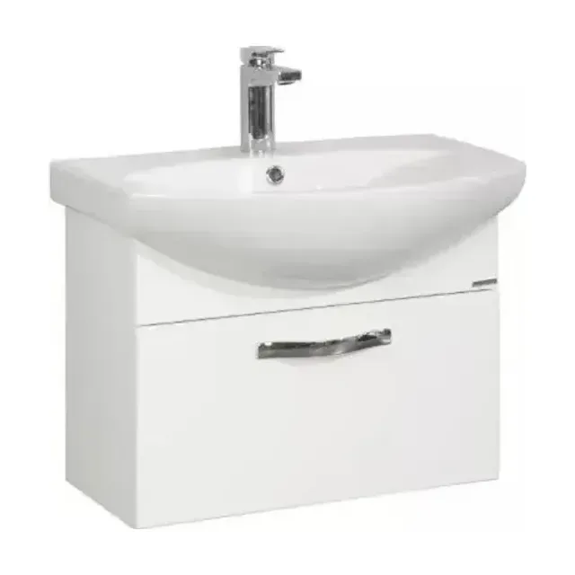 Тумба с раковиной Aquaton Ария 65 белый глянец