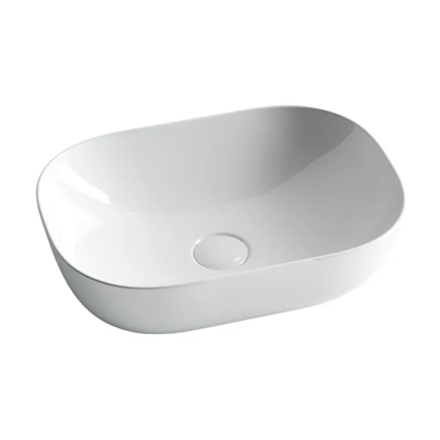 Раковина из сантехнического фарфора Ceramica Nova Элемент (Element) 46 см CN6009 накладная цвет белый