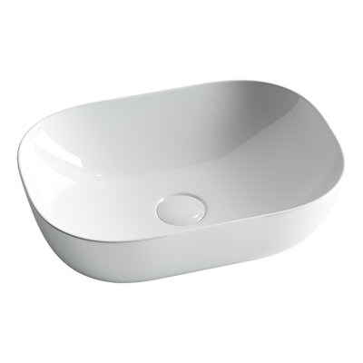 Раковина из сантехнического фарфора Ceramica Nova Элемент (Element) 46 см CN6009 накладная цвет белый