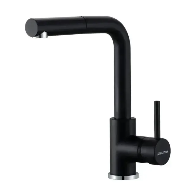 Смеситель Paulmark Kassel Ka214311-401TB для кухни с выдвижным изливом антрацит