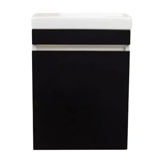Тумба с раковиной Style Line Компакт/Compact 40 подвесная черная