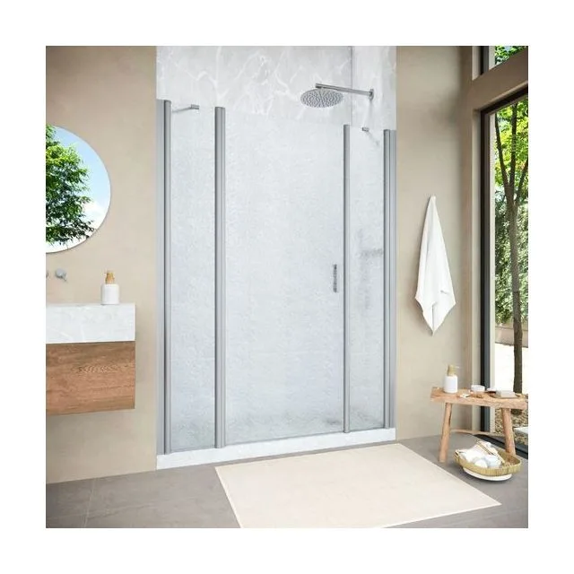 Дверь в душевой проем EP-2F NOVO h2000 145 07 02 L, профиль матовый хром, стекло шиншилла