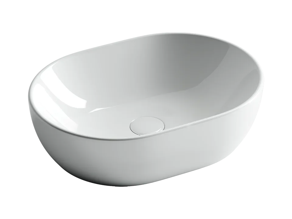 Раковина из сантехнического фарфора Ceramica Nova Элемент (Element) 48 см CN6019 накладная цвет белый
