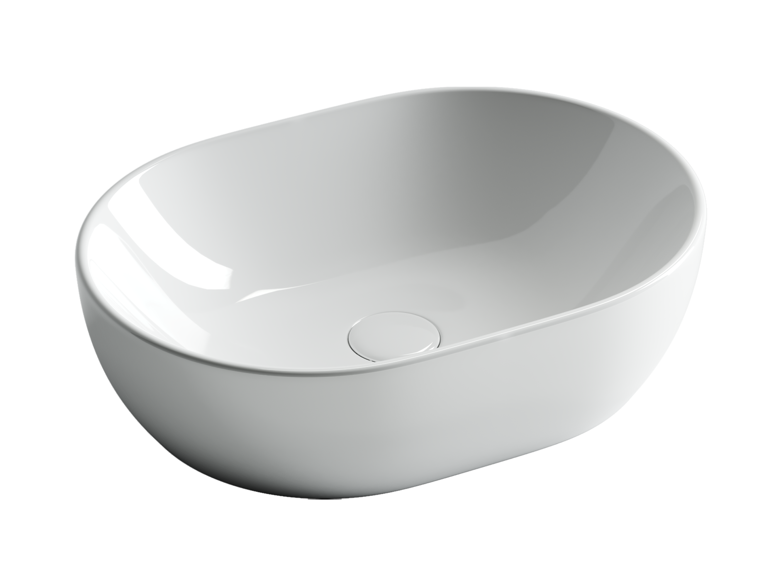 Раковина из сантехнического фарфора Ceramica Nova Элемент (Element) 48 см CN6019 накладная цвет белый