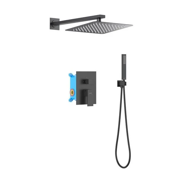 Set 3 в 1 душевой комплект AQUATEK, матовый черный AQ1672MB ЛИБРА