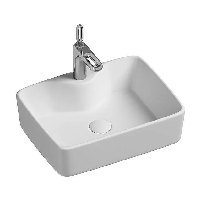 Раковина из сантехнического фарфора Ceramica Nova Элемент (Element) 48 см CN6033 накладная цвет белый
