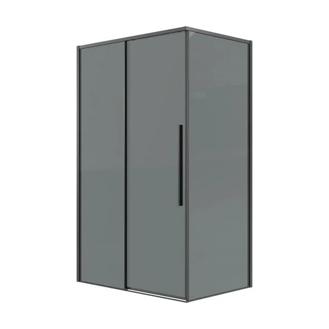 Душевое ограждение Grossman Galaxy 100.K33.01.110.42.10-200.K33.01.100.42.10 (110х100х195) раздвижная,графит сатин,стекло тонированное