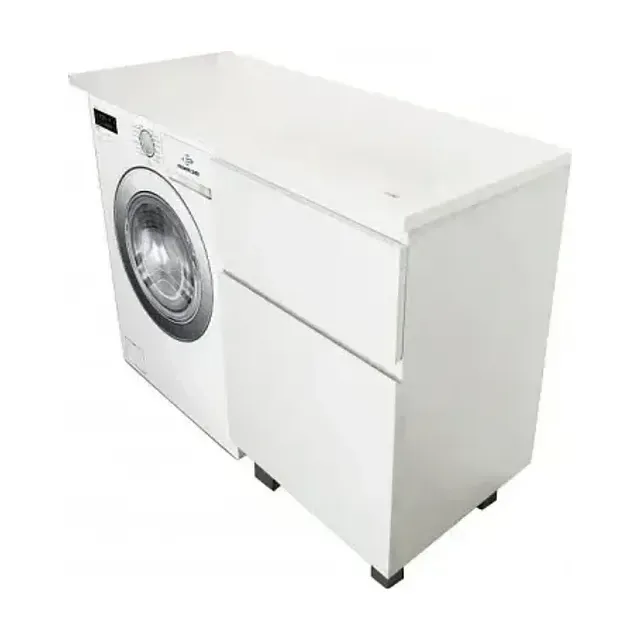 Тумба с раковиной напольная 2 ящика Эстет Dallas Luxe 130 65 R Белый ФР-00002268
