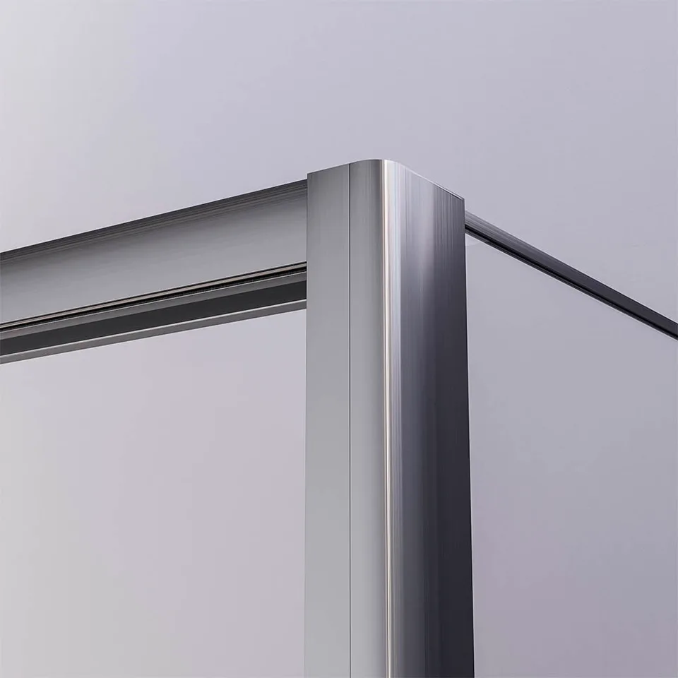 Боковая панель Veconi Premium Prato SP GR, 800x2000, брашированный графит, стекло прозрачное