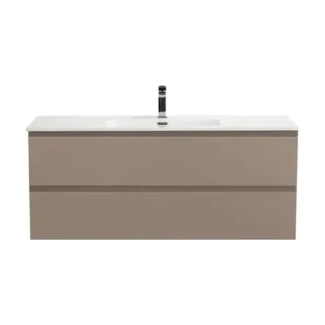 Тумба с раковиной BelBagno Крафт (Kraft) 120 с двумя ящиками бежевая матовая (раковина BB1200ETL)