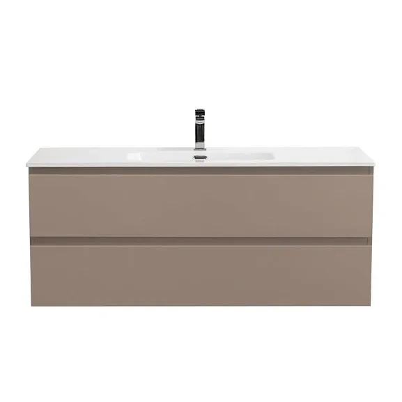 Тумба с раковиной BelBagno Крафт (Kraft) 120 с двумя ящиками бежевая матовая (раковина BB1200ETL)